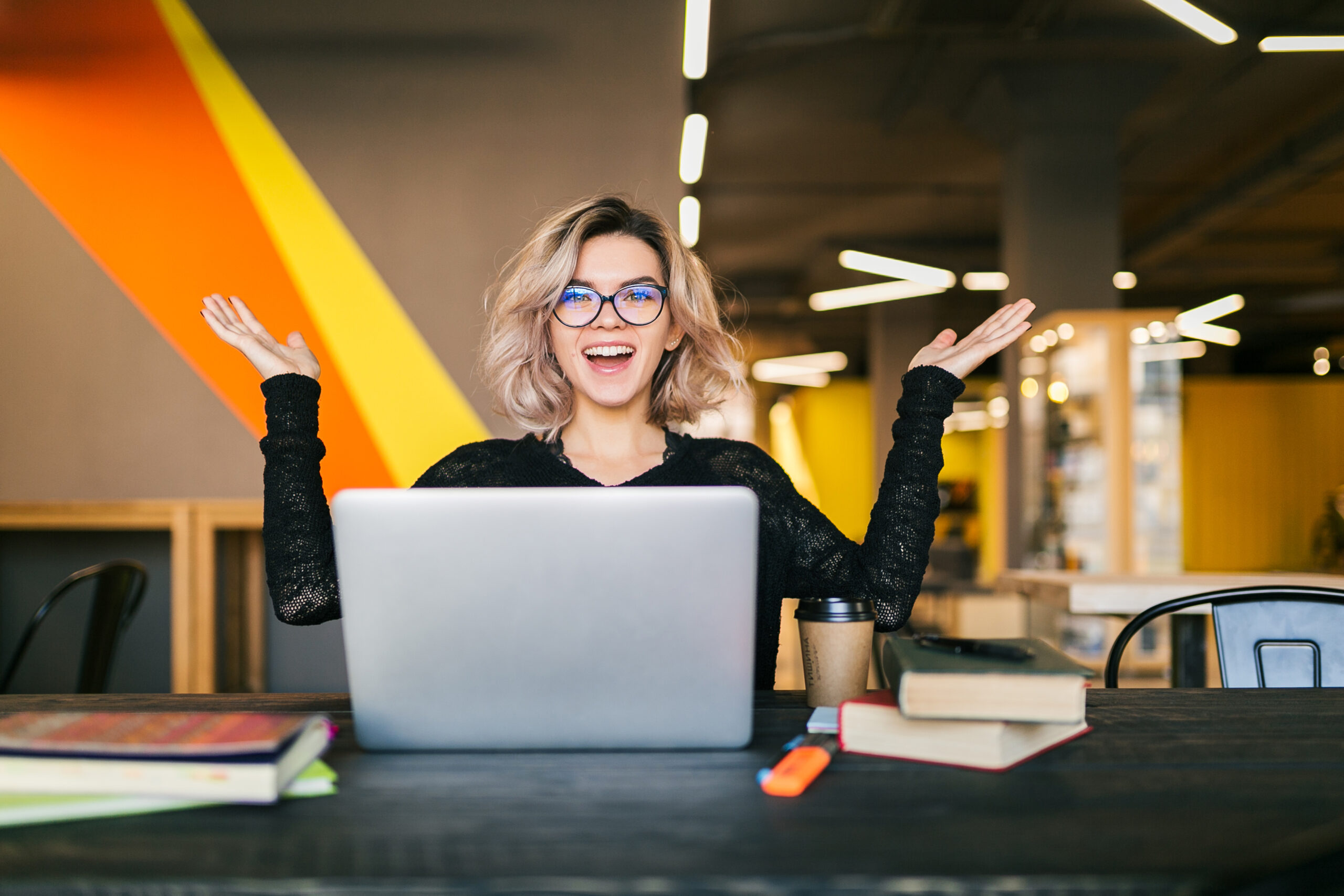 Woman taking NCLE practice test