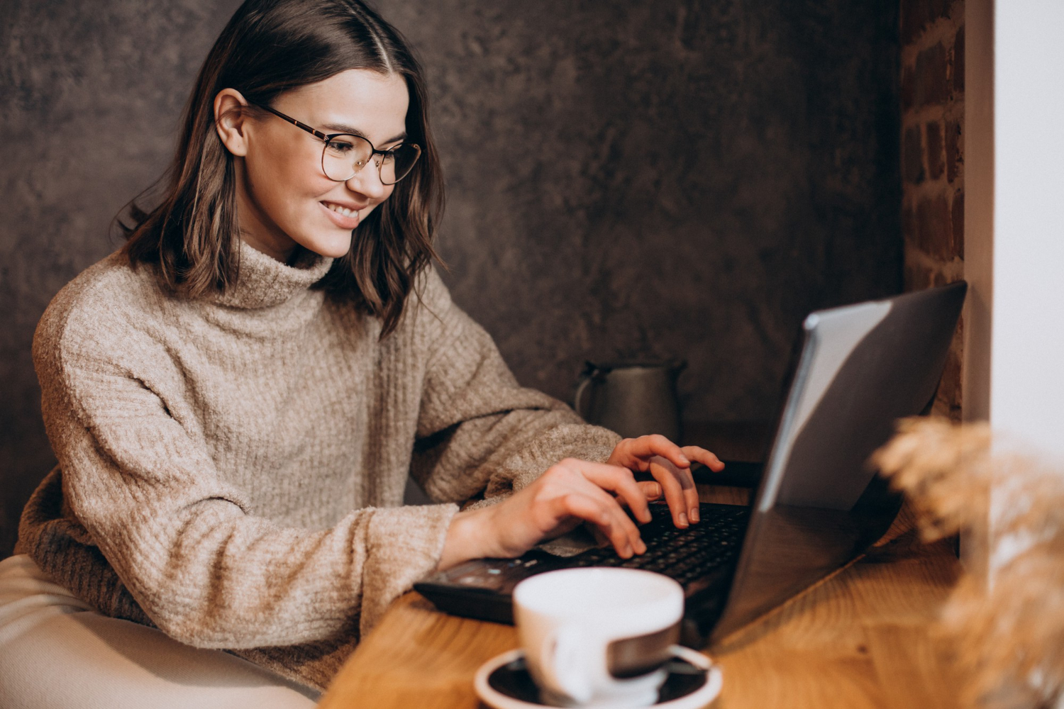 Woman taking optical practice test